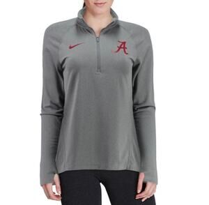 Nike Gray University of Alabama Crimson Tide Quarter Zip Pullover sz L